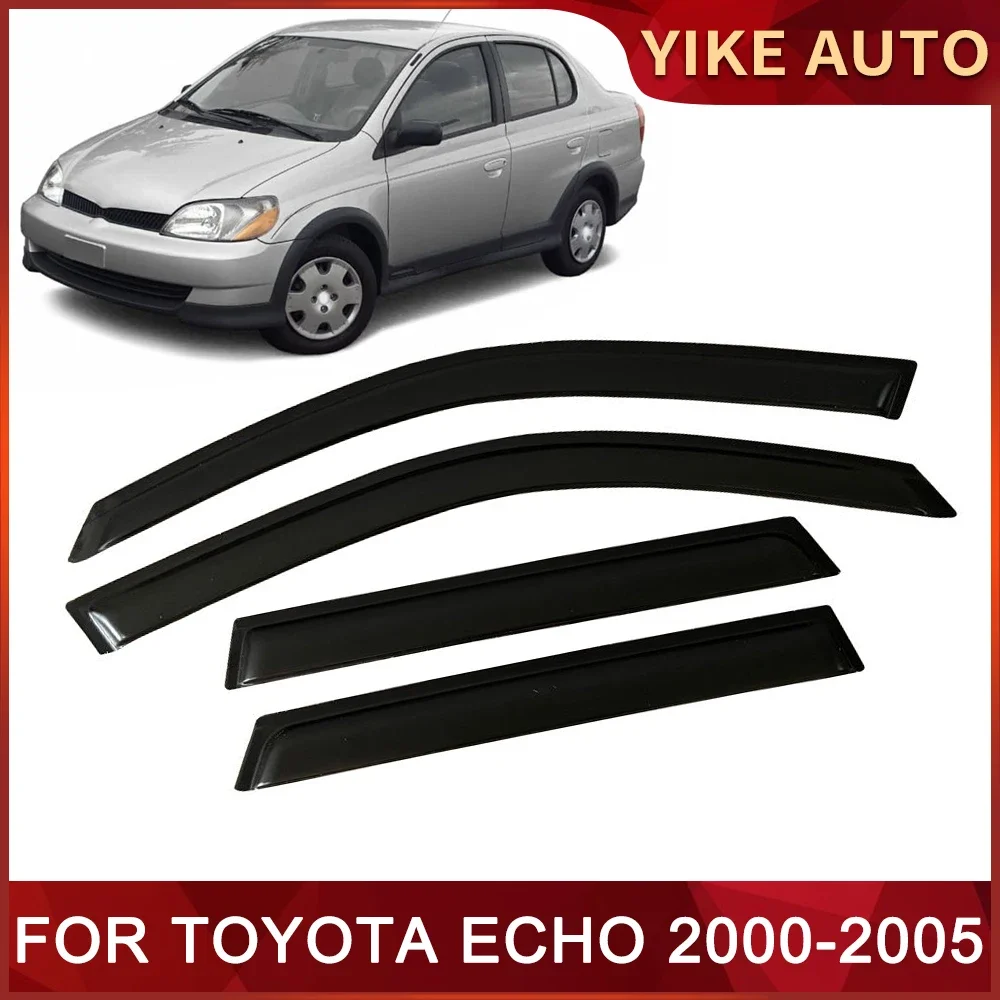 

Оконный козырек для TOYOTA ECHO 2000-2005, Погодоустойчивый дверной козырек, защита от ветра, солнца, дождя, боковые окна, ветровые дефлекторы, автозапчасти