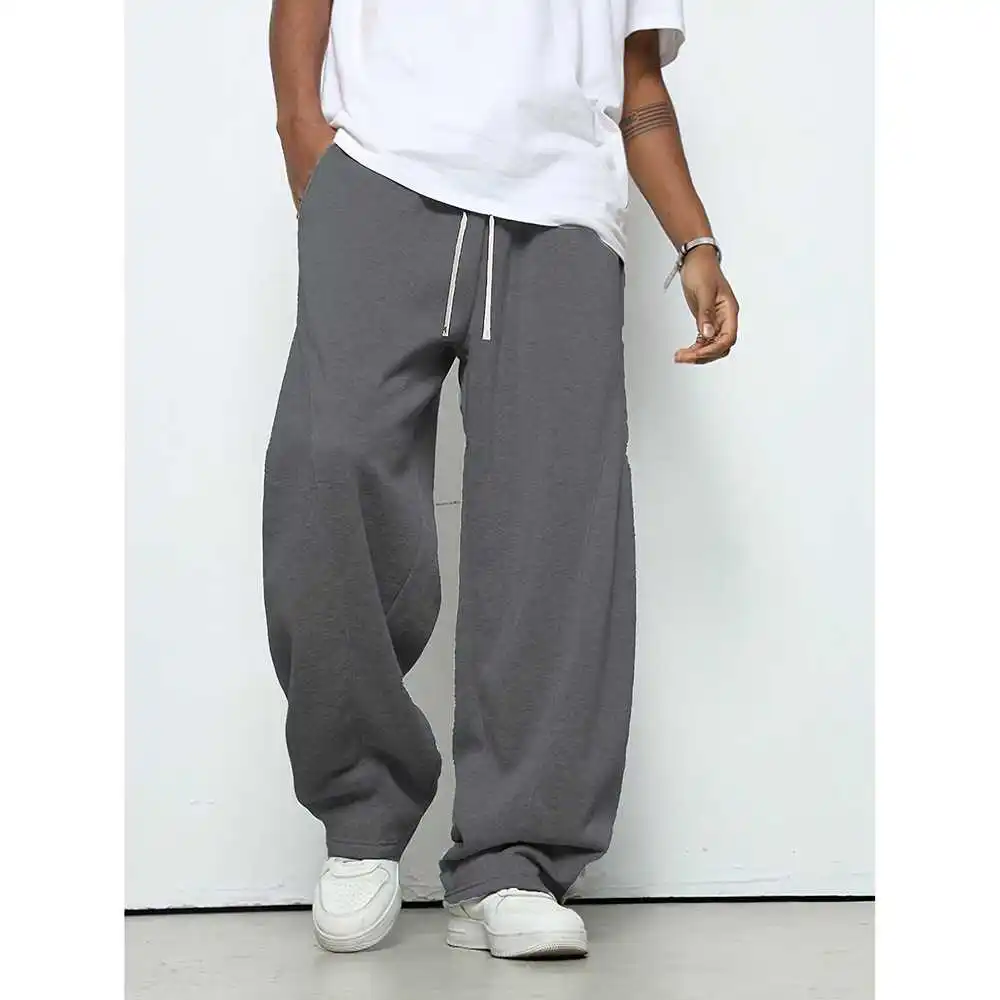 الرجعية عارضة الرجال الرياضة Sweatpants فضفاضة تناسب تنوعا السراويل الطويلة مريحة للتنفس مستقيم الساق الصيف السراويل #3