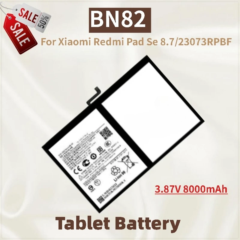Batería de ordenador portátil BN82 de alta calidad 3,87 V 8000mAh para Xiaomi Redmi Pad Se 8,7/23073RPBF nueva batería de repuesto
