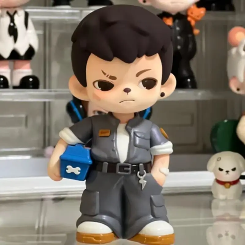 Rayan Camping – boîte aveugle sur le thème, figurine à collectionner avec policier et personnages d'amministreur Panda, carte jouet interactive