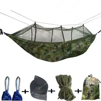 Outdoor Mosquito Net Hammock Camping with Mosquito Net Ultralight Nylon Double Army Green Camping Aerial Tent