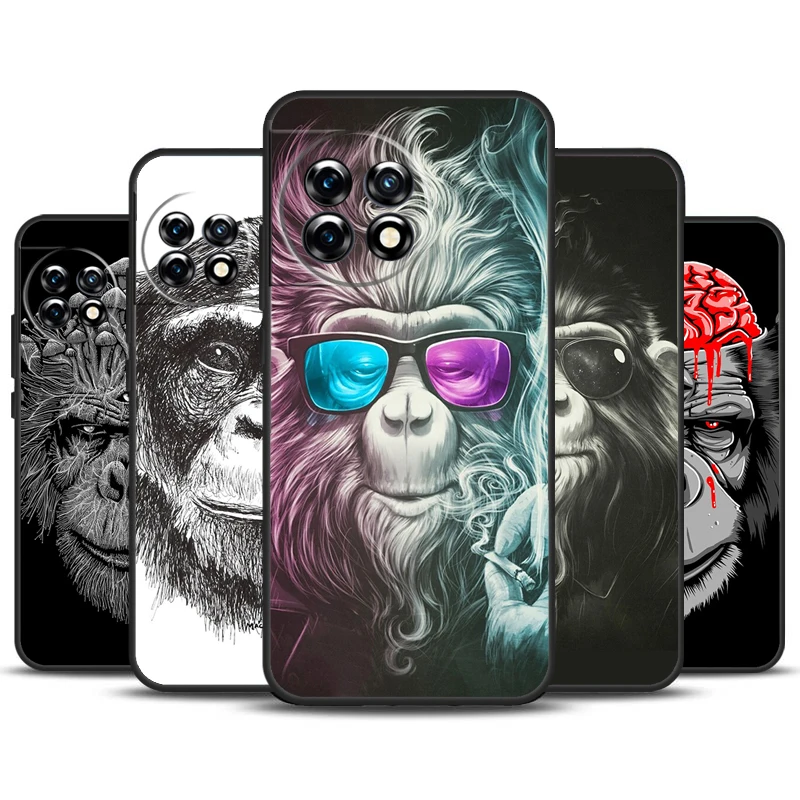 Amazing Monkey Chimpanzee Case For OnePlus 12R 10T 10R 9RT 9 10 Pro OnePlus 12 11 Nord 3 2T CE 2 Lite N20 N10 Cover