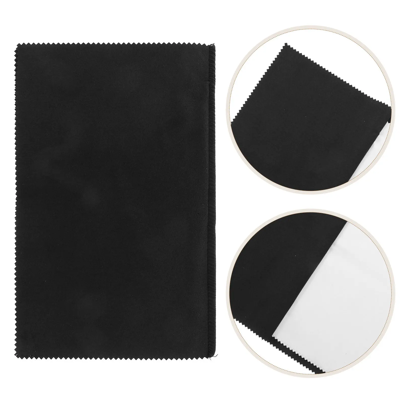 2Pcs Suede Jewelry Cleaning Cloth 4-Layer Silver Polishing Cloth for Tarnish Removal Shine Restoration Gold Silver Watches