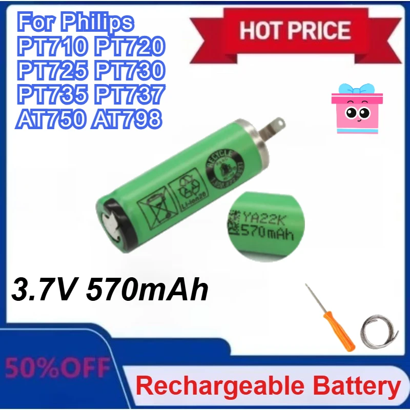 

New 570mAh Shaver Battery for Philips PT710 PT720,PT725,PT730,PT735,PT737,AT750,AT798,AT791,AT757,AT752,PT786,PT764,PT763 PT762