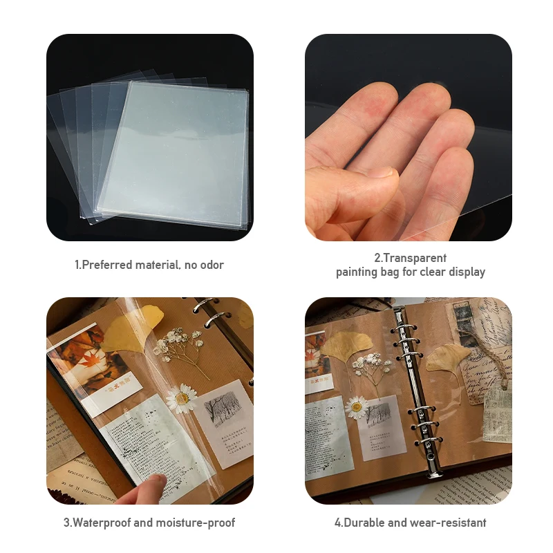 Transparent A4 Double Sided Adhesive Sheet Clear for DIY Scrapbooking Handmade Shaker Card Album Photo Frame Strong Sticky Tape