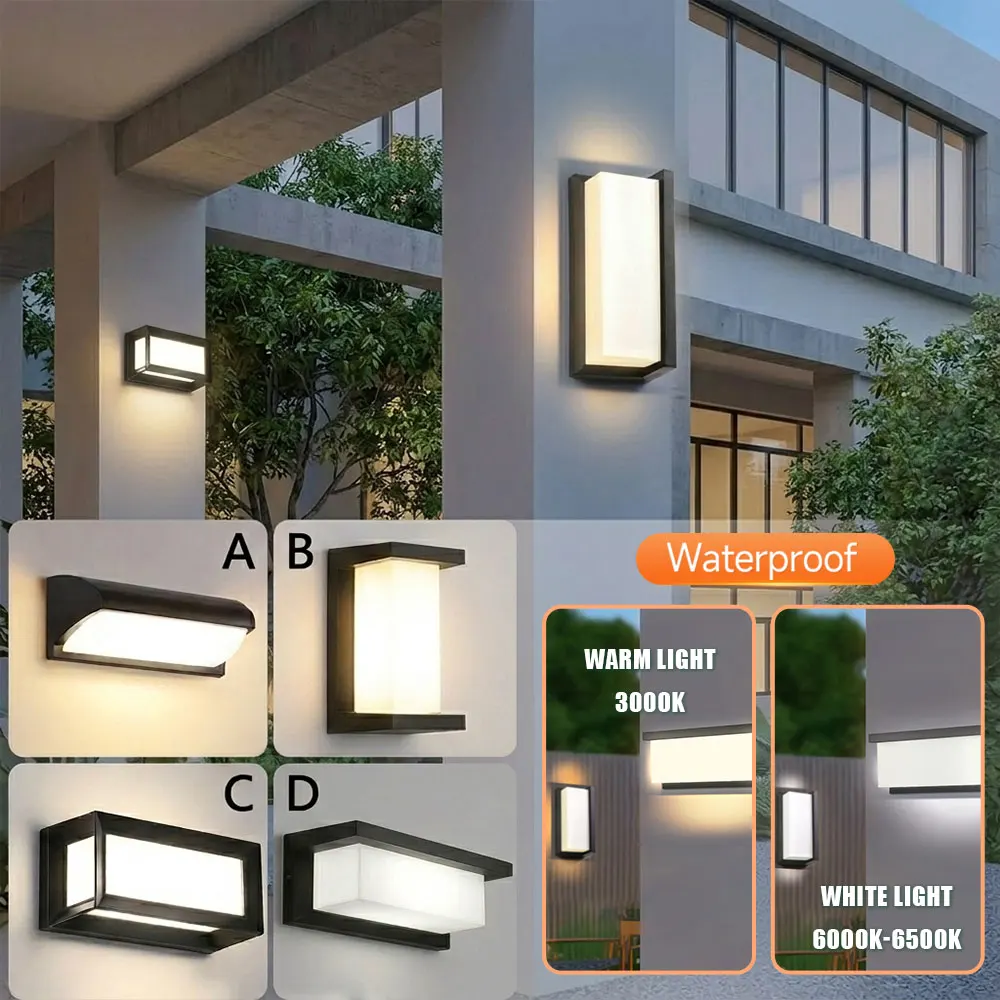 Außen-LED-Wandleuchte, Außenbeleuchtung, Balkonbeleuchtung, Schlafzimmer, Straße, Innendekoration, Vintage-Gartenleuchte für Wege, Veranda, Treppen