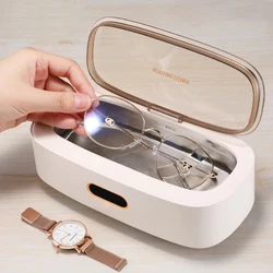 Portable Ultrasonic Cleaner 43000 Hz High Frequency Vibration Wash Cleaning Machine Jewelry Glasses Watch Ring Wash Cleaner