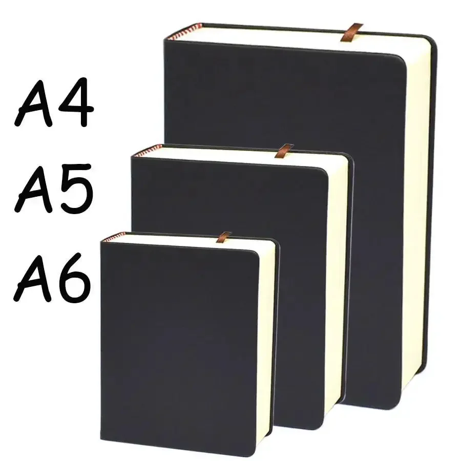 Ultra Thick and Enlarged Blank Soft Leather Notebook for Postgraduate Entrance Examination, Thickened 660 Pages Drawing Book