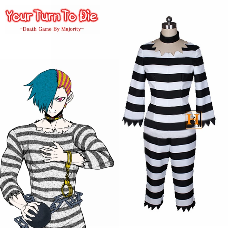 Your Turn to Die Alice Yabusame Bodysuit Men Halloween Christmas Jumpsuit Role Play Set Cosplay Costume