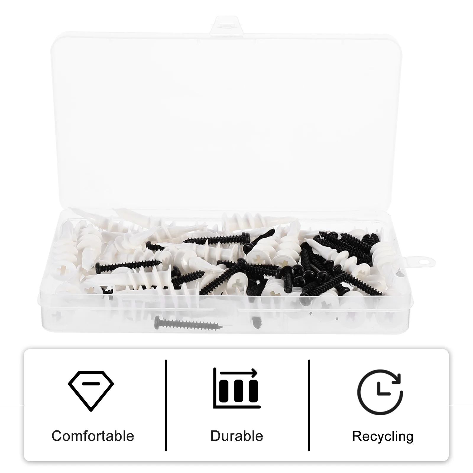 

100Pcs Heavy Duty Hollow Wall Anchors Cavity Fixer Plasterboard Screw Home Hardware Stable Portable Cavity Wall Fixer