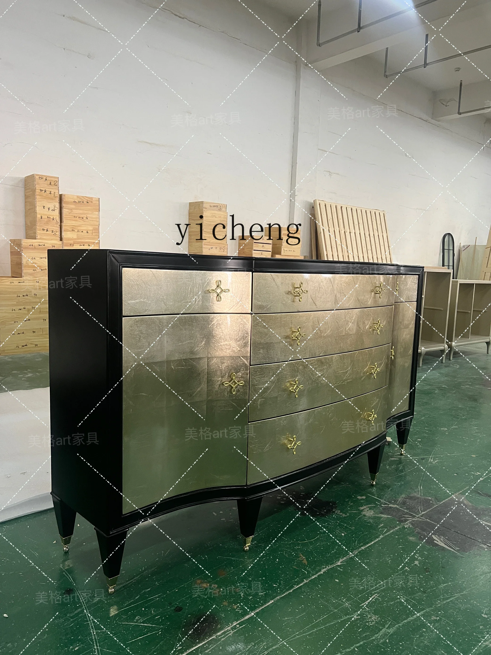 

light luxury door cabinet modernism light luxury villa with large chest cabinet fashion large storage