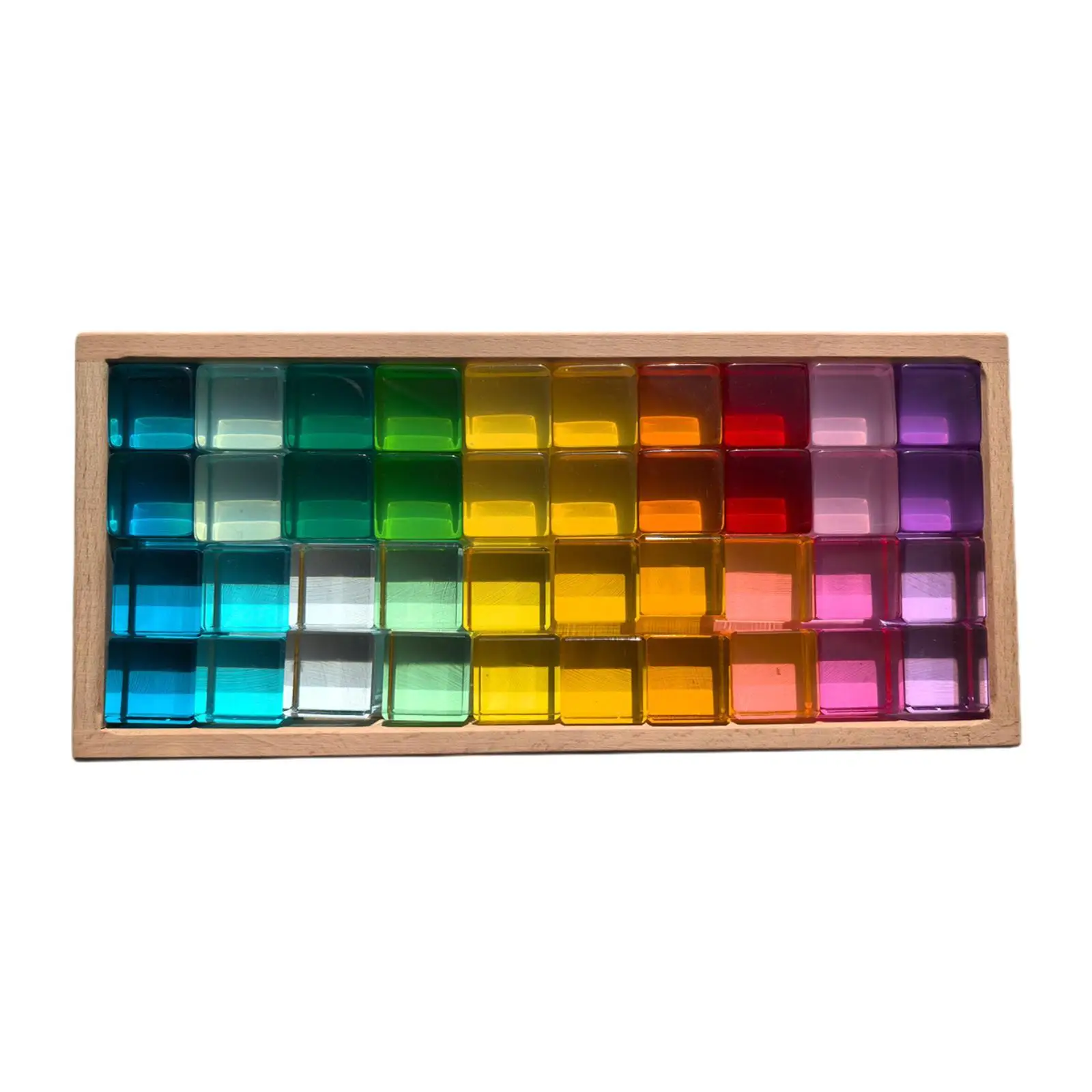 

Acrylic Cubes Blocks Set Building Blocks Toy for Preschool Age 3 4 5 6 Party