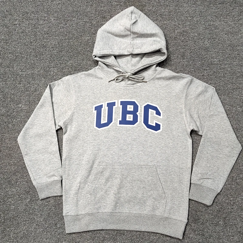 

Весенне-осенне-зимняя тонкая толстовка из флиса в стиле UBC British University, свободная студенческая толстовка для колледжа, молодежная повседневная толстовка H...