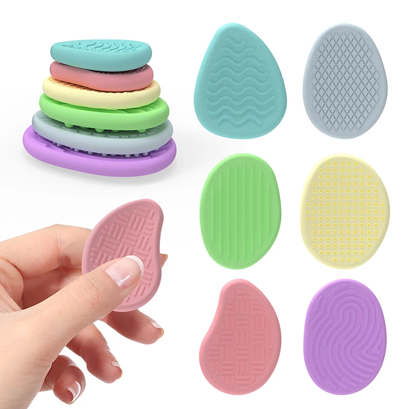 Jouets mentaires oriels en pierre de silicone pour adultes et enfants, fruits colorés, Fidget Toys pour Mm tism, instituts soulignés, jouets de décompression, cadeaux pour enfants, ensemble de 6 pièces