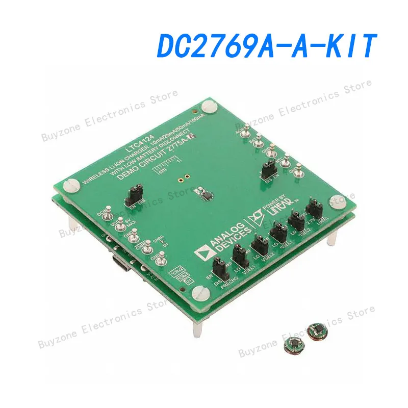 

DC2769A-A-KIT LTC6990CDCB#PBF, LTC4124EV#PBF, wireless charger, lithium ion, 10 mA charging current.