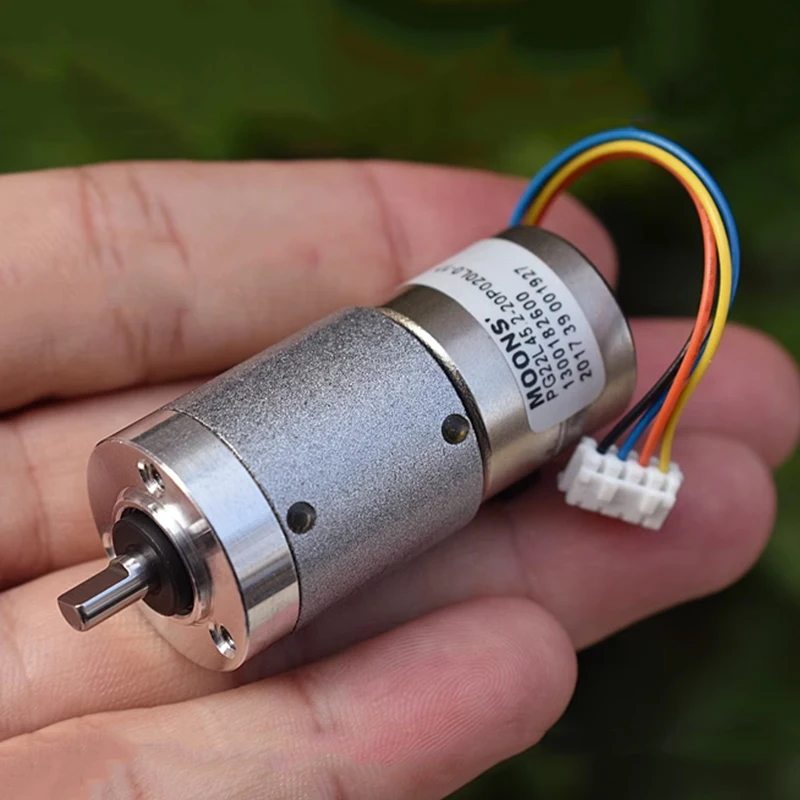 

MOONS Mini 22mm Planetary Gear Stepper Motor Precise Full Metal Gearbox Gear Reducer 2-Phase 4-Wire Stepping Motor DIY Robot Car