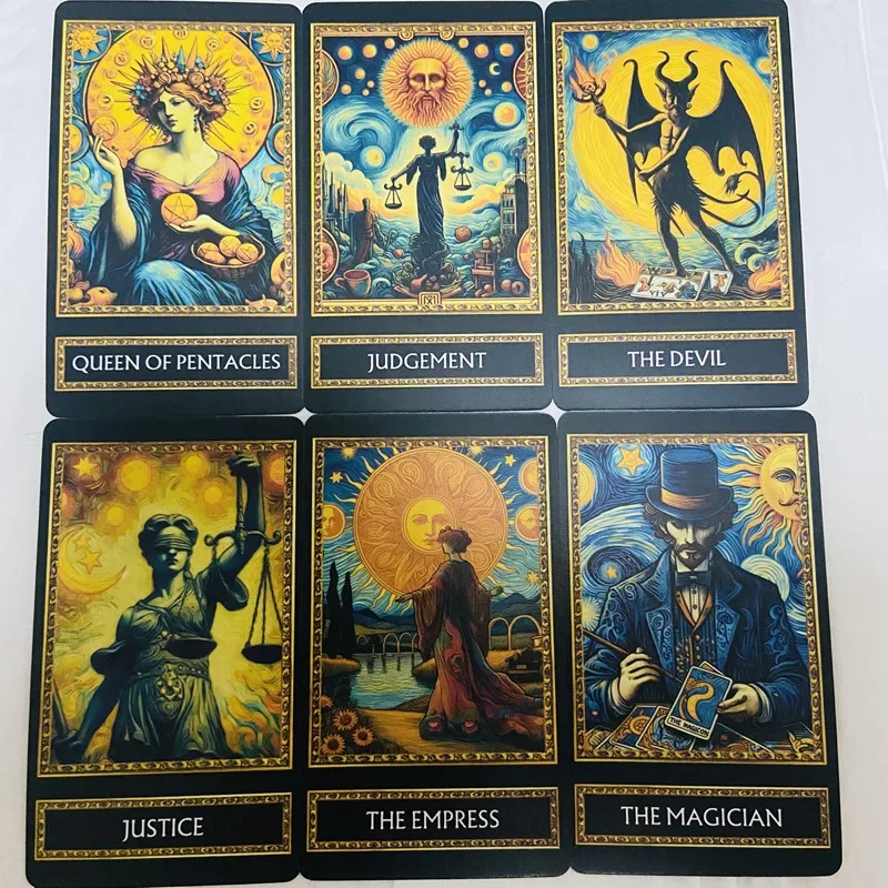 New Van Gogh Tarot Cards A 78 Cards Deck English Version Fortune Telling Divination Deck Game For Family Party women