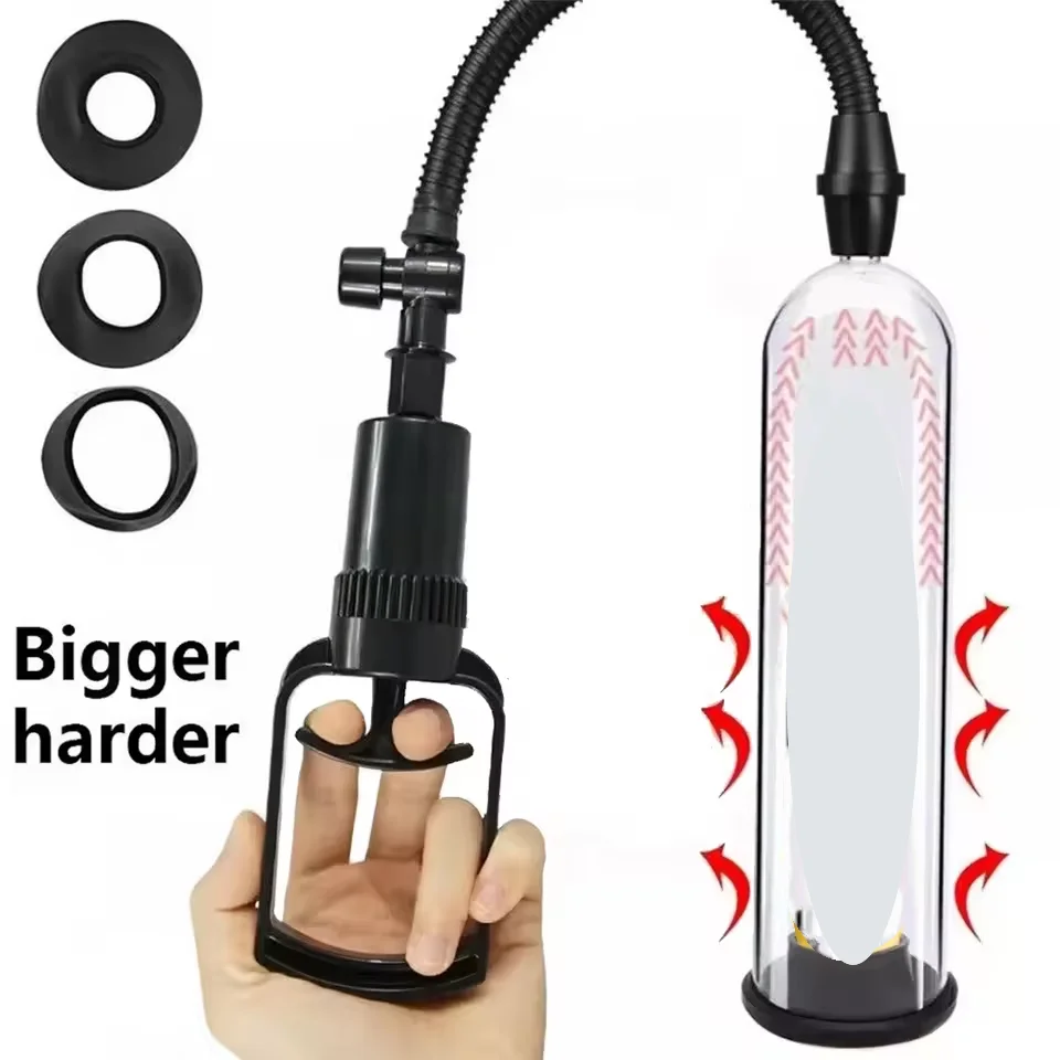 Manual Penis Extender Pump Sex Toys Dick Stimulate Extender Masturbator Male Vacuum Pump Penis Enlarger Big Dick Lasting Trainer - view 2