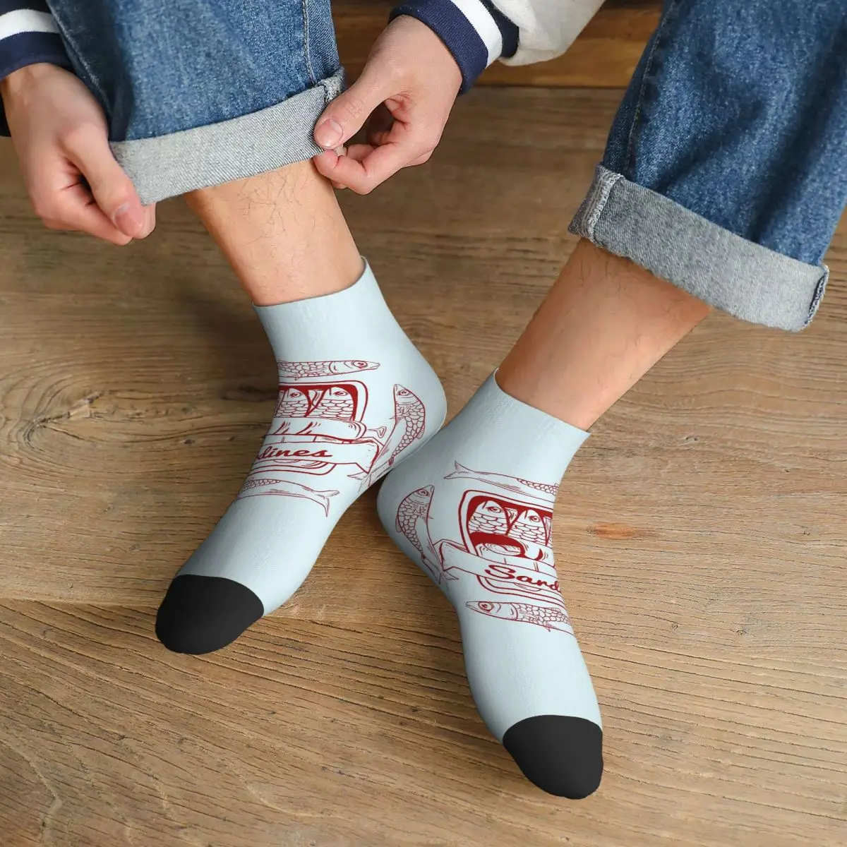 جوارب من القصدير من سردين، جوارب هاراجوكو فائقة النعومة، ملحقات جوارب لجميع المواسم لهدايا للجنسين #2