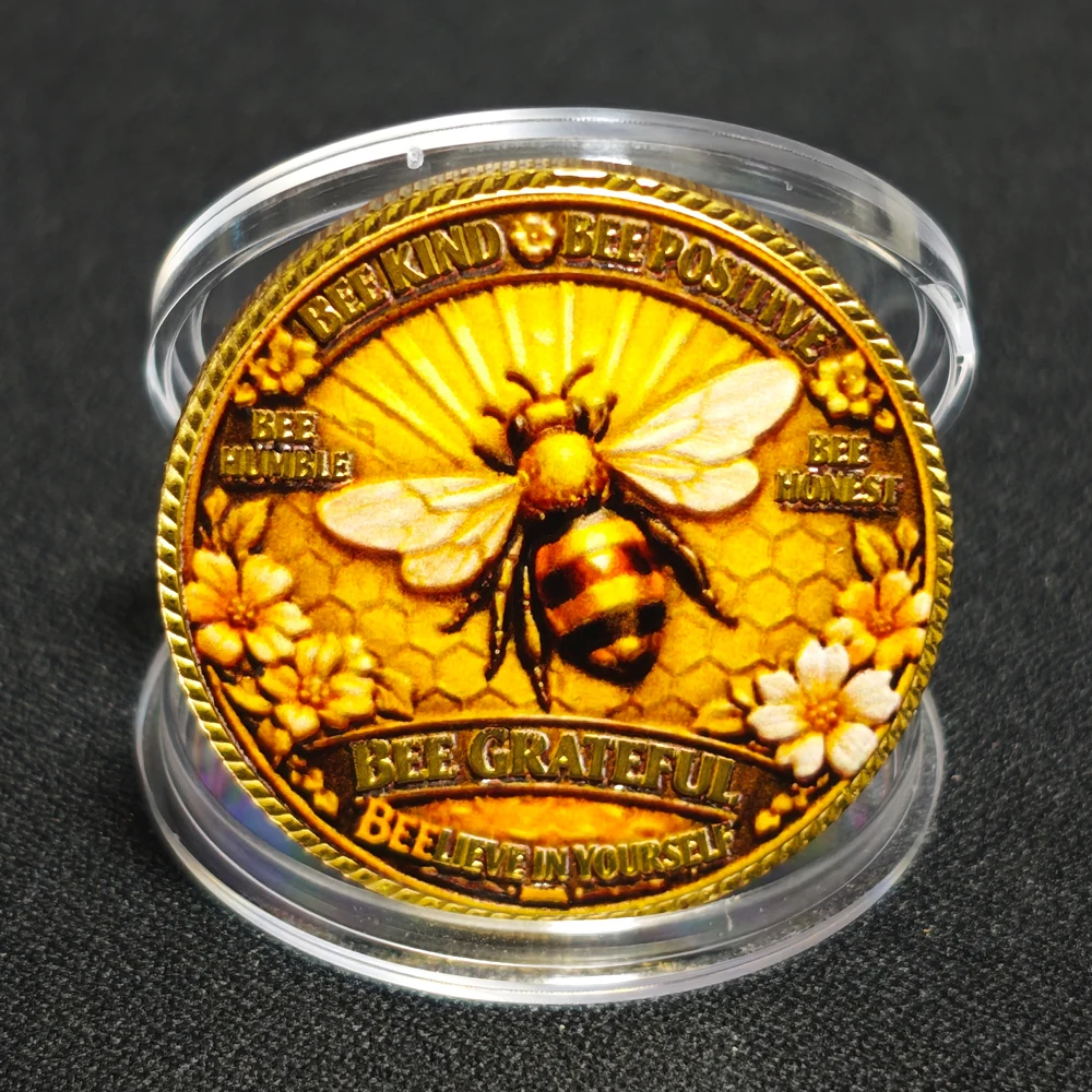 2026 Honey Bee Inspirational Enamel Medal Bee Kind Motivational Badge Collectible Decor Friendship Keepsake Gift