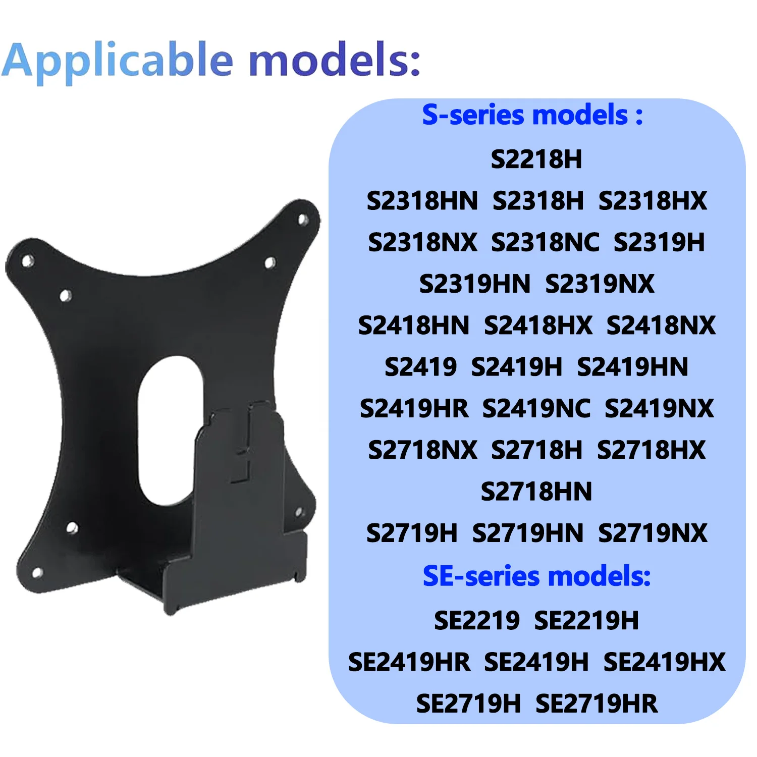 Nowy adapter VESA do monitorów Dell S2319H S2419N SE2219H SE2419HR z uchwytem montażowym do ramion monitorów VESA 75x75 i 100x100 — zdjęcie produktu 3