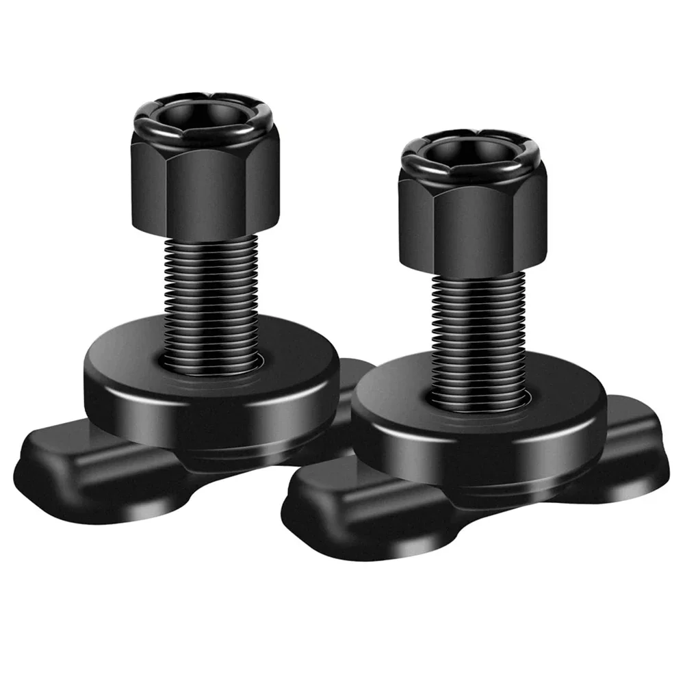 8Pcs L-Track Double Lug Used with L Track Rail Threaded Rail Stud Nut Steel 6000 LBS for Truck Bed Trailer Cargo Control