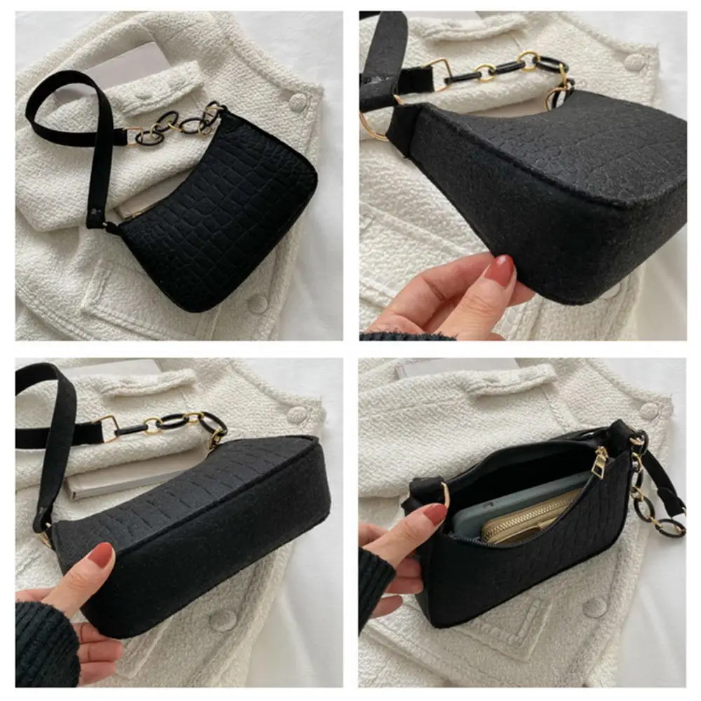 Moda w stylu Vintage damska torba pod pachami Pu skórzana tekstura torby na ramię typu crossbody Retro kobiece zakupy torebka pod pachami Totes