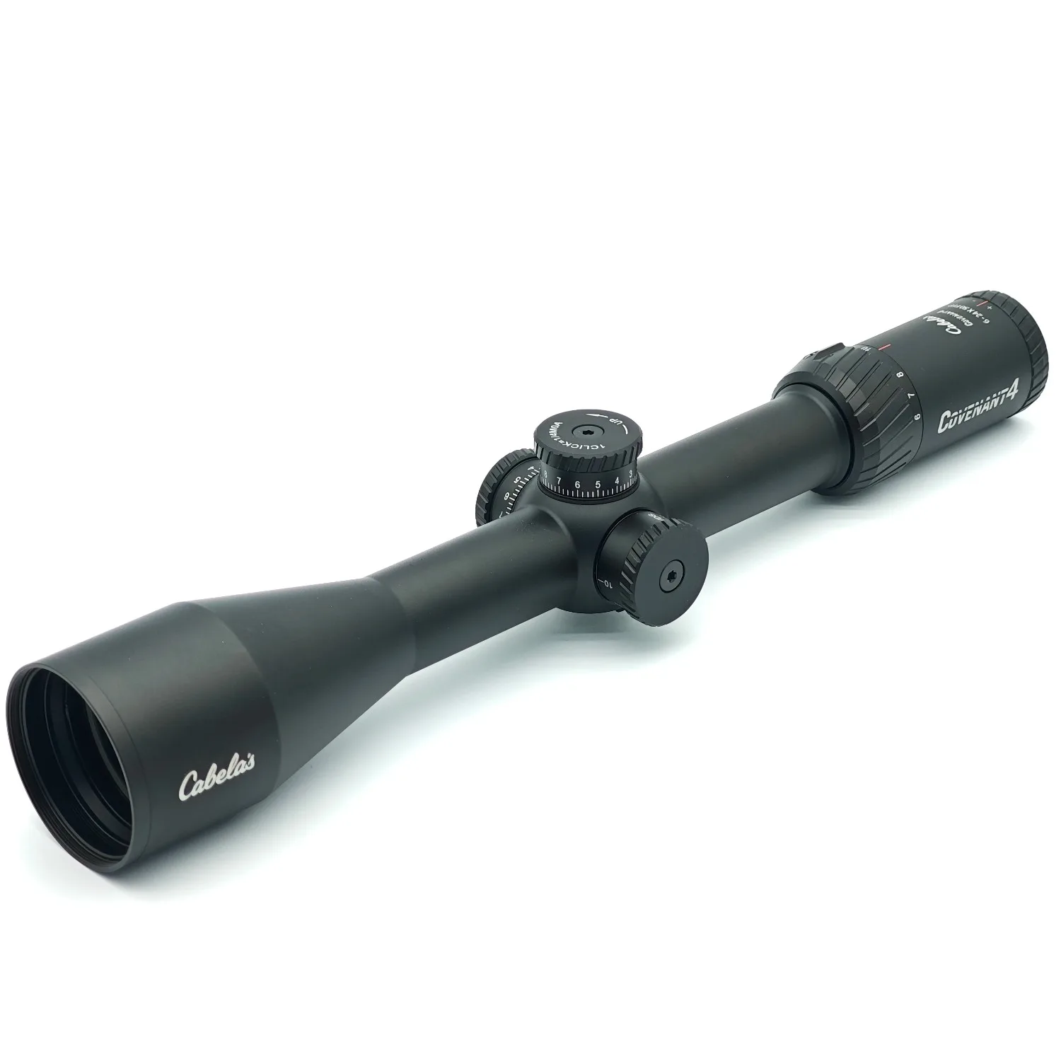 

Cabela’s Covenant 4 Tactical 6-24x50 FFP First Focal Plane Riflescope Waterproof Fogproof for Hunting Reflex Black Scope Sight