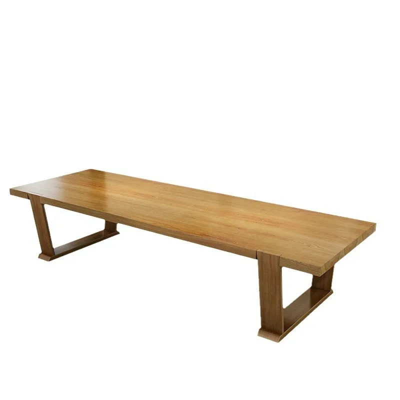 

Nordic simple solid wood conference table large business negotiation table and chair combination