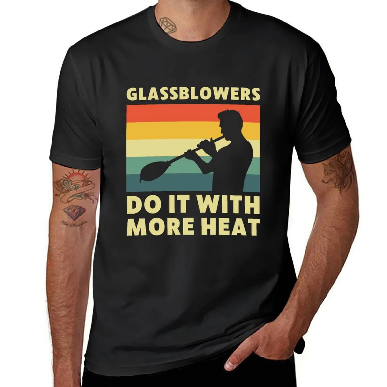 Funny Glass Blowers Do It With More Heat Glassblower T-Shirt new edition customs sports fans Aesthetic clothing t shirt men