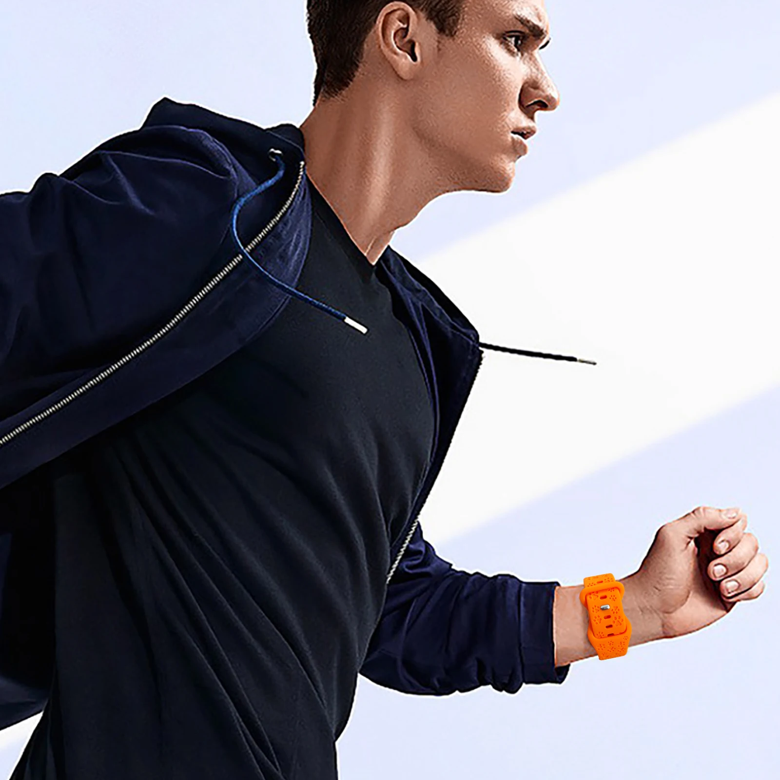 Laser Mark Pootafdrukken Band voor Apple Watch 10 9 8 7 6 Siliconen band Vervangbare armband voor 41 mm 40 mm 38 mm Kleurrijke horlogeband