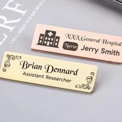 Customizable Engraving Exclusive To Your Logo, Nameplate, Customized Badge, Personalized Identification, Brooch ID, Name Tag