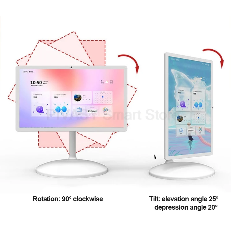 For Fitness interactive with Floor Stand Touch Screen 24.5 Inch Smart TV Rotatable Movable Monitor Wireless Casting Rotatable