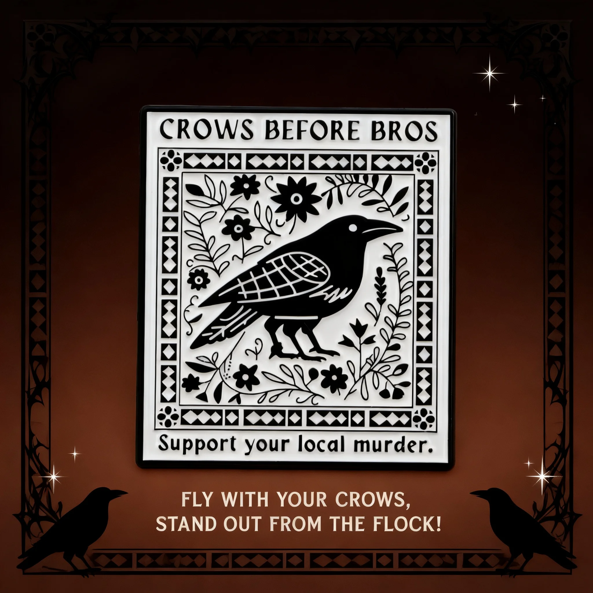 

Забавные эмалевые значки-пинсы с изображением воронов, мультяшные значки, панк-украшения, аксессуары для косплея, игрушки, подарок для рюкзаков, одежды, головных уборов, броши на лацканы