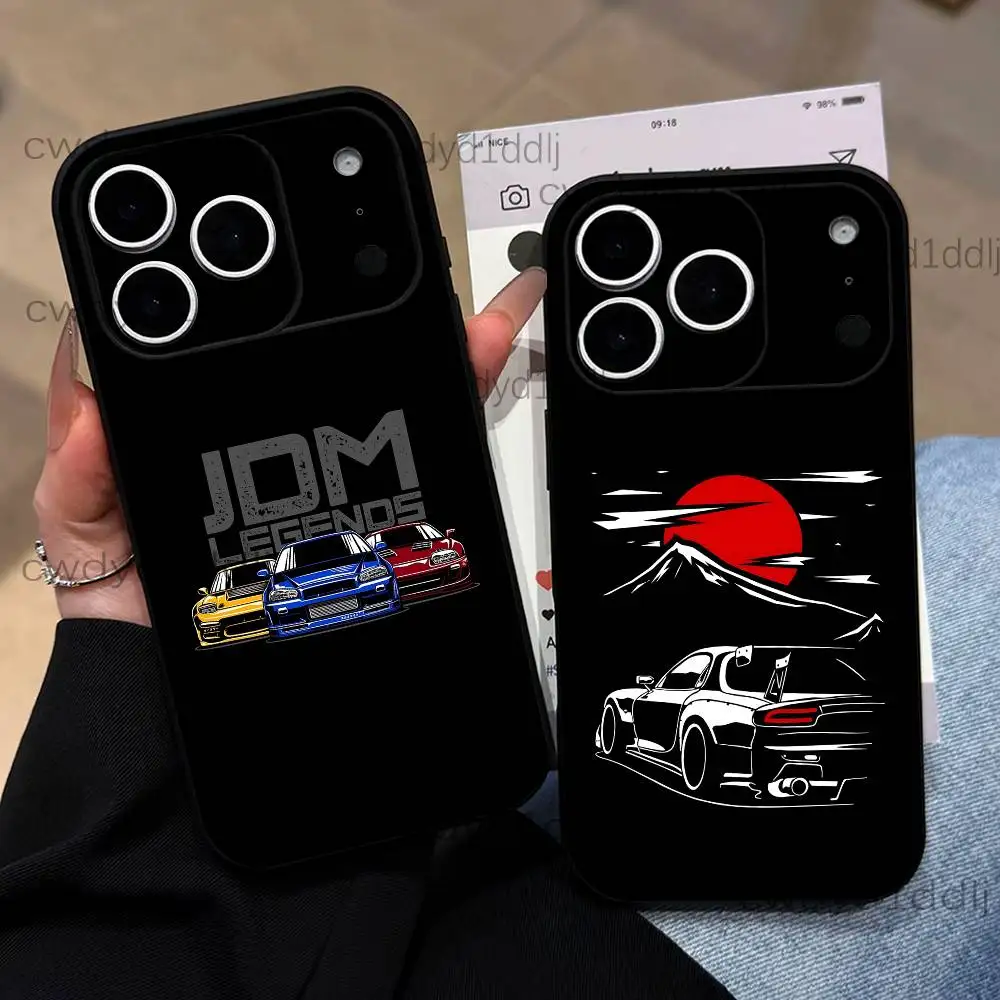 

Sports Drift J-JDM Racing Cars Phone Case For iPhone 17,16,15,11,12,14,13 Pro Max Mini XS,XR,7 Plus Air Shockproof Soft Cover