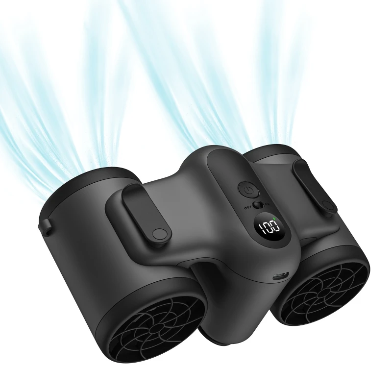 Mini Waist Fan Hands-free Wearable Cooler 10000mAh Battery 3 Speed Adjust Type-C Charging for Outdoor Sports Cleaners