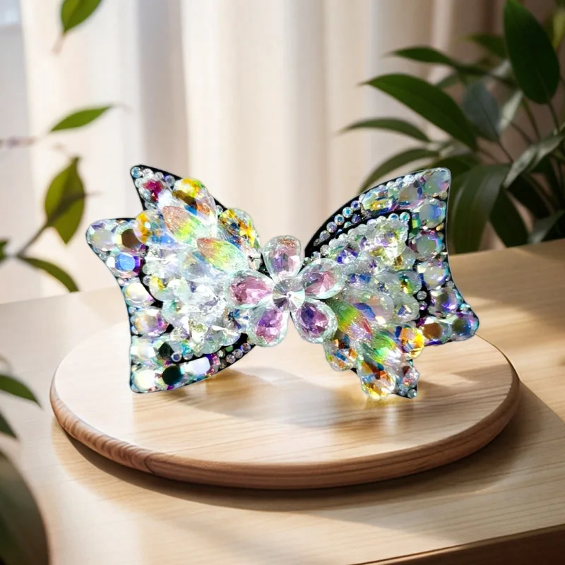 Hanxiao new advanced explosive hairpin hair accessories Shihua crystal high-end spring clip bow top clip direct sales