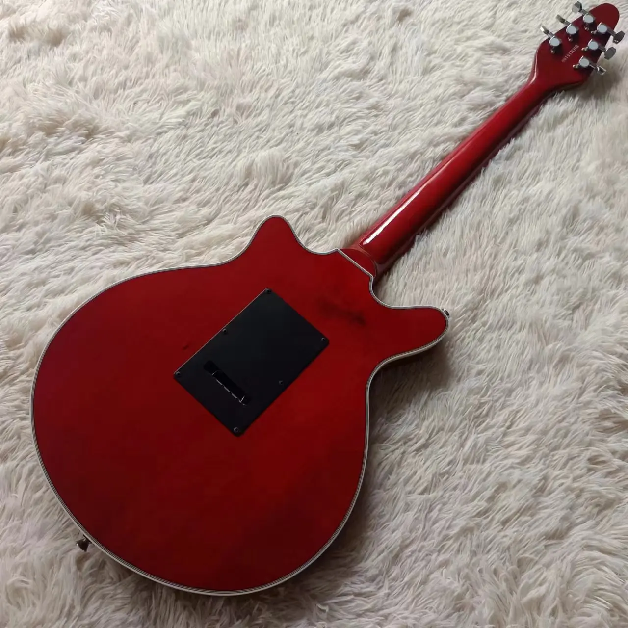 Left-Handed Customization Special Vintage Red 6-String Electric Guitar Pickup Truck And Black Switch