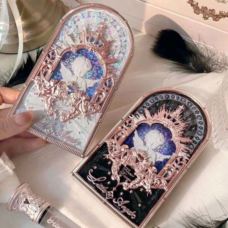 

Flower Knows Makeup Little Angel Collection Девятицветная палитра теней для век Нежные матовые светящиеся мерцающие тени Теплая нейтральная палитра