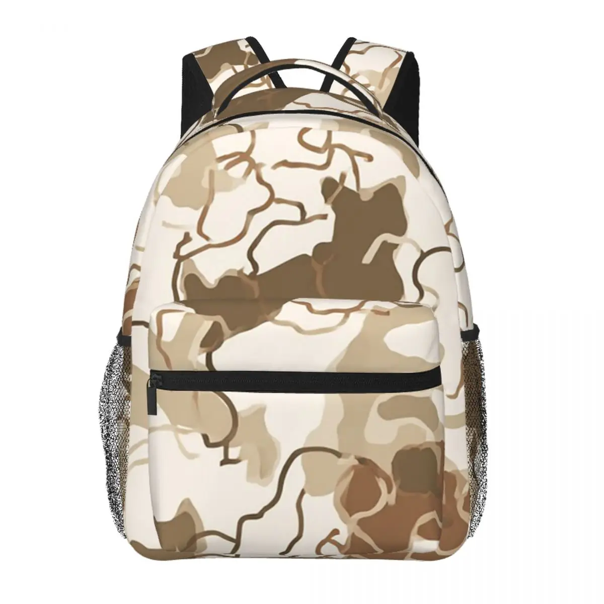 

Trendy Desert Cat Camouflage Texture Backpack Student Boys Girls BookBag Kids School Bag Computer Shoulder Bags for Men Women
