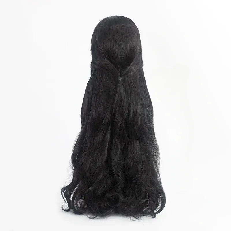 

25COSAshes of The Kingdom Liubian, парик для косплея, длинные черные термостойкие синтетические волосы, парики для ролевых игр на Хэллоуин + шапочка для парика