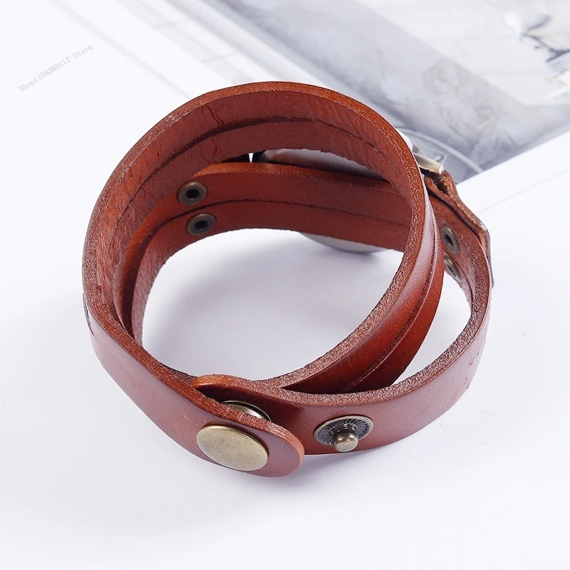 Relojes informales con esfera árabe Unisex, relojes de pulsera Vintage de cuero largo para mujer, relojes de pulsera de cuarzo para hombre, reloj femenino