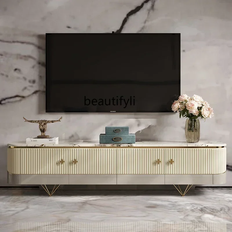 

Роскошный шкаф для телевизора V Light, дизайнерская мебель для гостиной на заказ, современная модная итальянская высококачественная мраморная напольная кабина