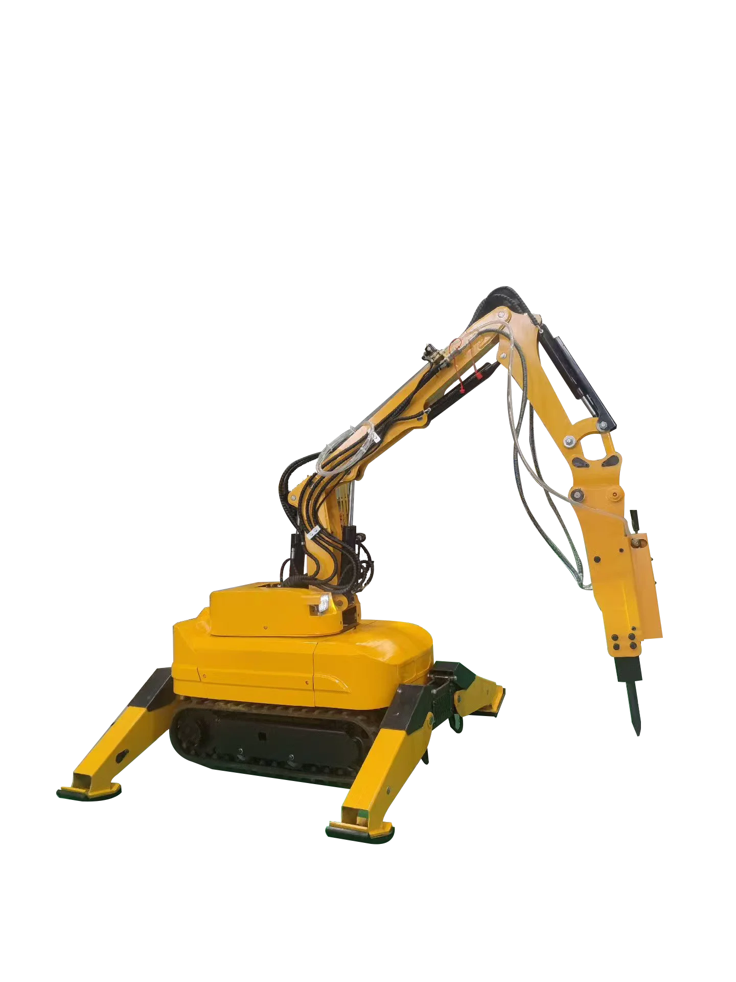 Beste op afstand bestuurbare brandbestrijdings- en demontagerobot