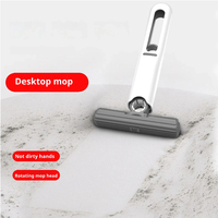 Mini Squeeze Mop Mini Mop Desk Kitchen Car Clean Tools Mops with Self-squeezing Folding Home Cleaning Floor Washing Mops