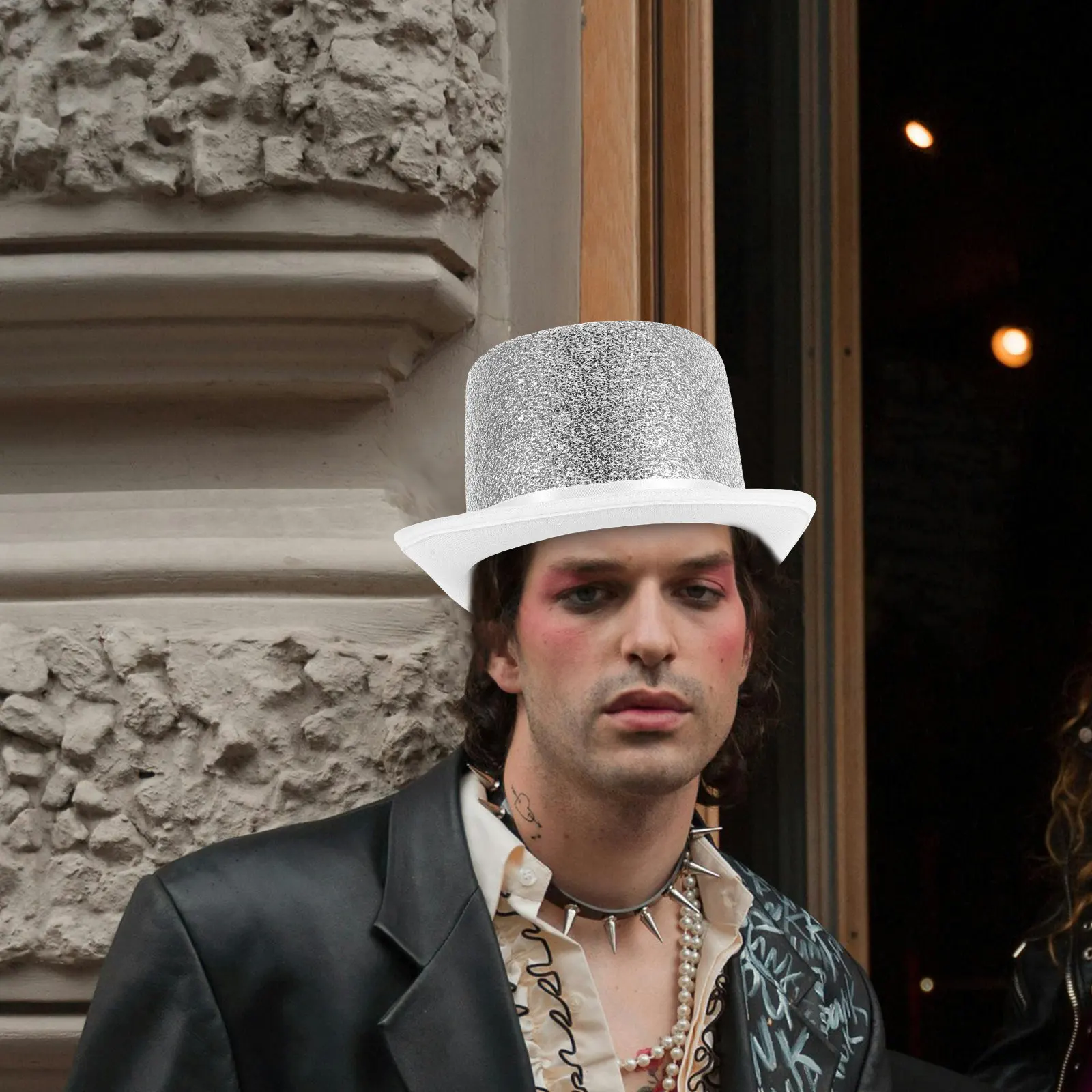 Party Top Hat Magician Costume Accessory for Stage Performance Cosplay Dress Up Birthday Celebration Role Adults