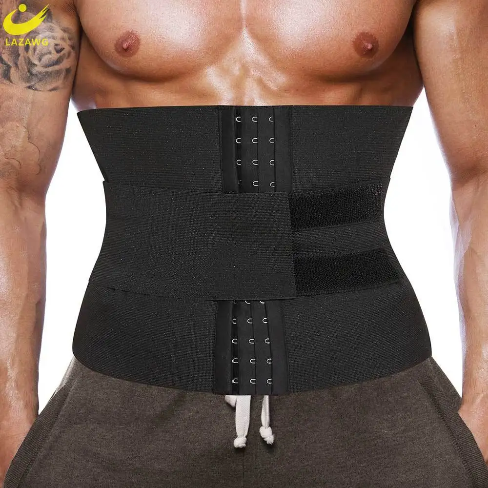 

LAZAWG Men Waist Trainer Belt Weight Loss Tummy Control Corset Belly Girdles Body Shaper Fat Burner Band Fitness Slimming