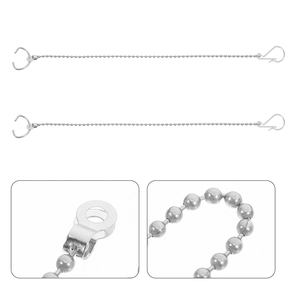 2Pcs Heavy Duty Stainless Steel Toilet Flapper Chain Replacement Universal Toilet Flush Handle Chain for Reliable Performance