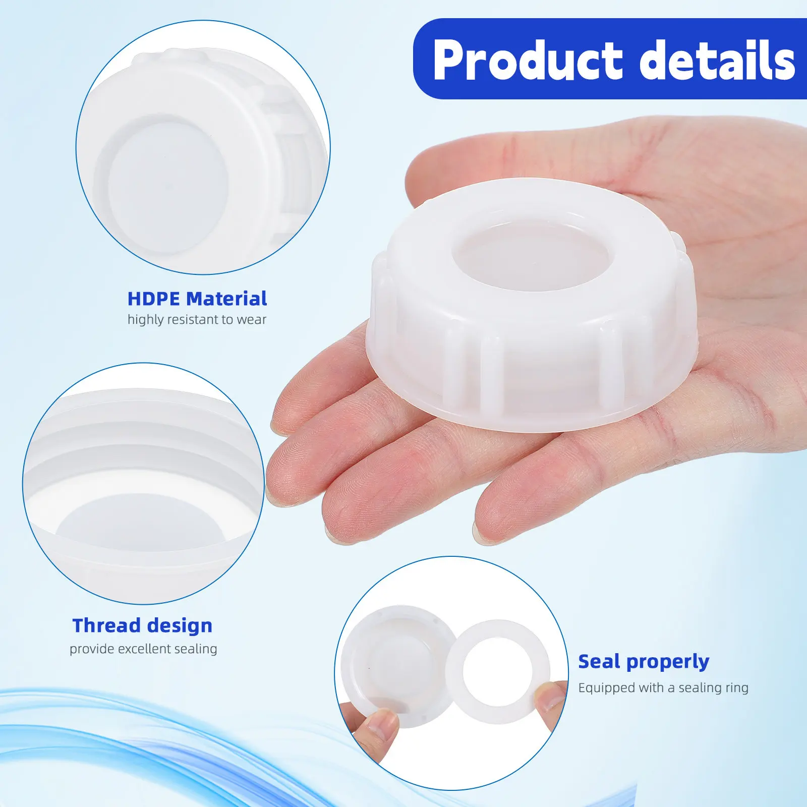 5Pcs Leak Resistant Plastic Bucket Lids Airtight Industrial Storage Covers for Paint Pail Chemical Pet Food Buckets