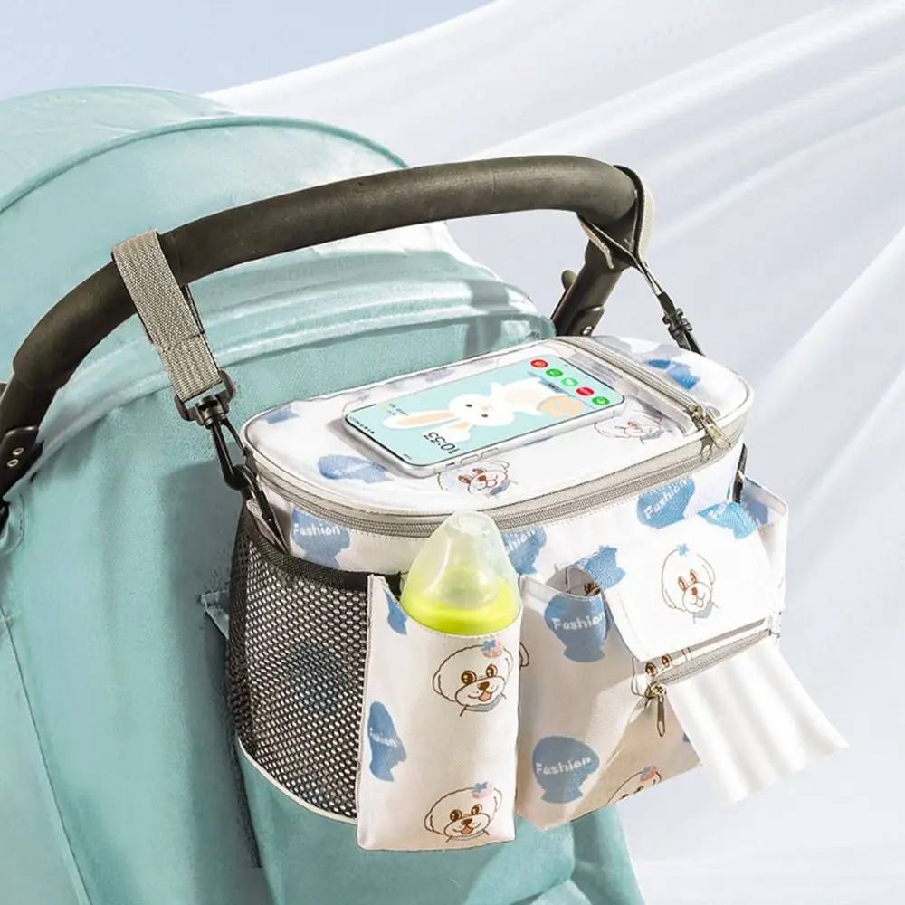 

Multifunction Baby Pram Organizer Oxford Cloth Large-capacity Baby Stroller Hanging Bag Waterproof Diaper Bottle Storage